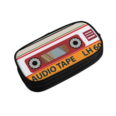 Vintage Audio Tape Pen Box Student School Anime Zipper Pen Bag