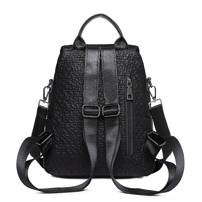 Vintage Leather Backpack for Women Girls School Bag