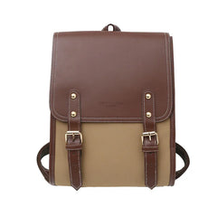 Vintage Backpack Female Pu Leather Bag Women's Backpack School Bag for Girls