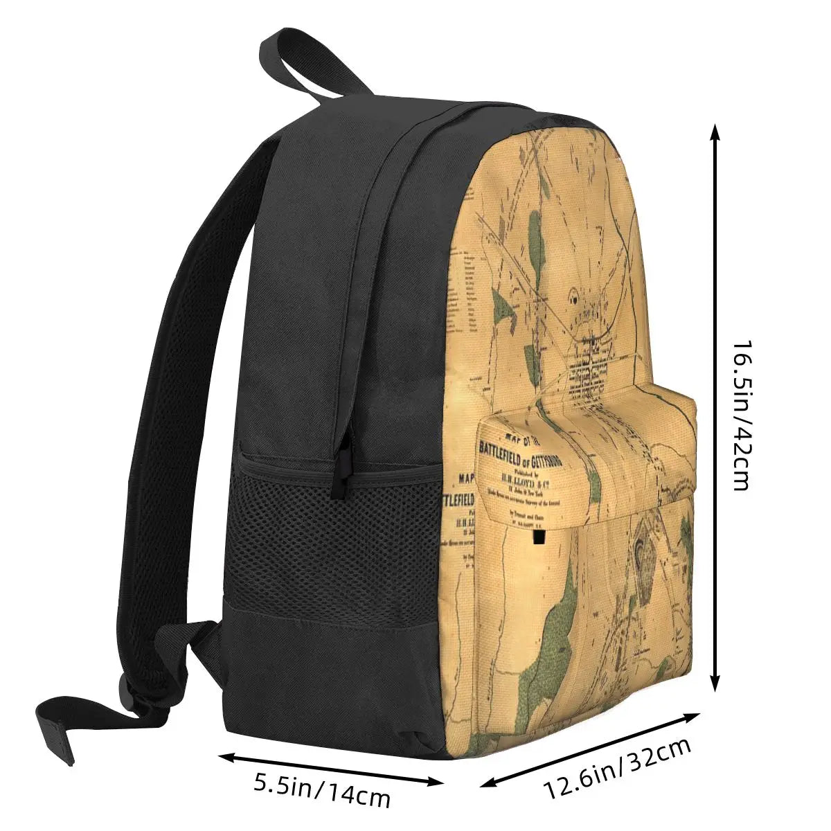 Vintage Battle Of Gettysburg Map 1864 Backpacks Men's Backpacks Bags