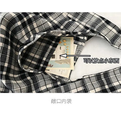 Vintage Plaid Women Shoulder Bag Autumn Winter Large Capacity Tote Canvas Bags