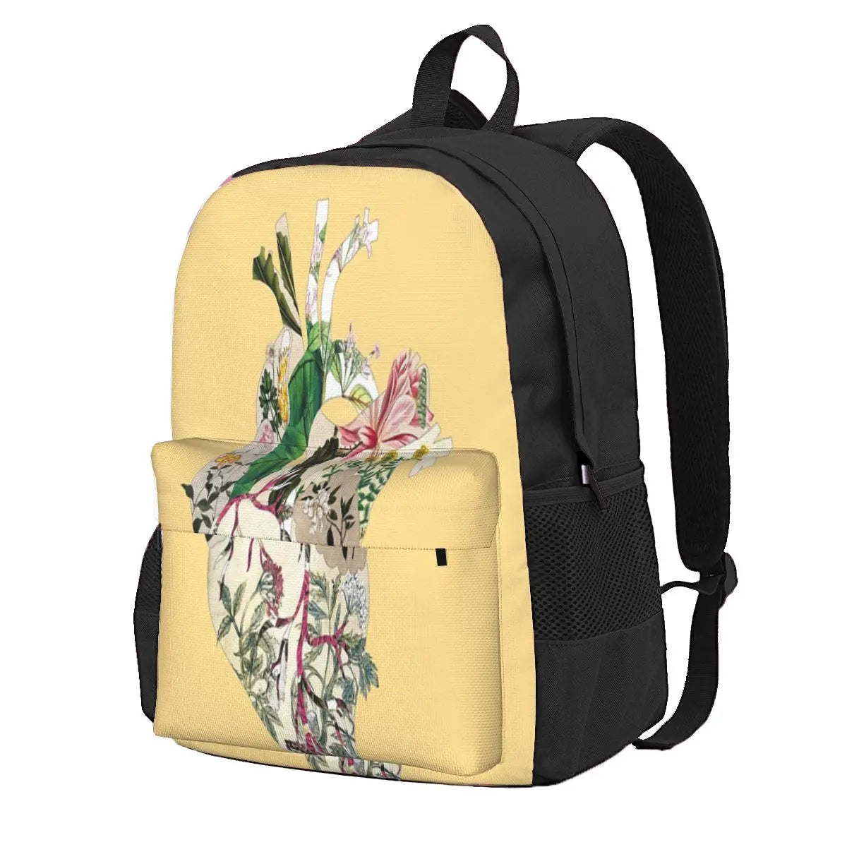 Vintage Botanical Heart - Sunshine Backpacks Men's Backpacks Bags For Women Kids
