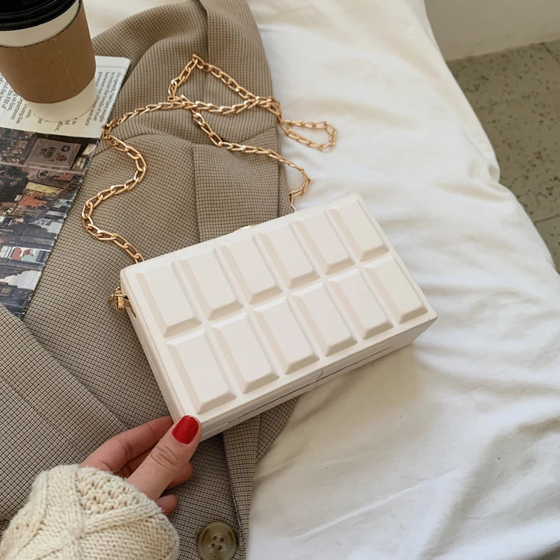Vintage Box Shape Crossbody Bags for Women Shoulder Handbags