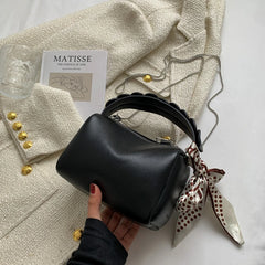 Vintage Brown Crossbody Bag for Women Handbag High Fold Bags Sac Chains Shoulder