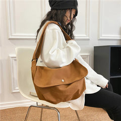 Vintage Brown Messenger Bag Women Shoulder Bags Sac A Main Large Capacity Handba