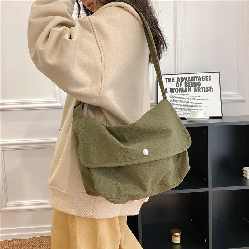 Vintage Brown Messenger Bag Women Shoulder Bags Sac A Main Large Capacity Handba