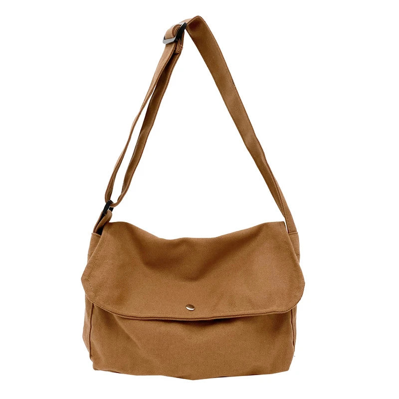 Vintage Brown Messenger Bag Women Shoulder Bags Sac A Main Large Capacity Handba