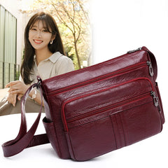 Vintage Brown Shoulder Bag for Women Crossbody Purse Handbag