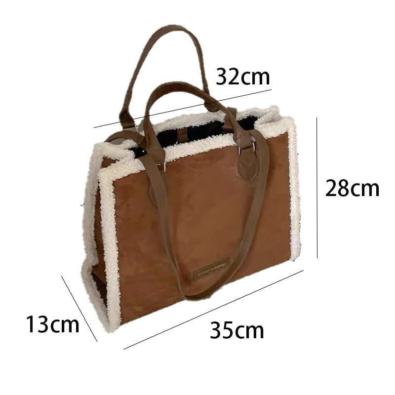 Vintage Brown Tote Handbags Women Dark Shoulder Bag