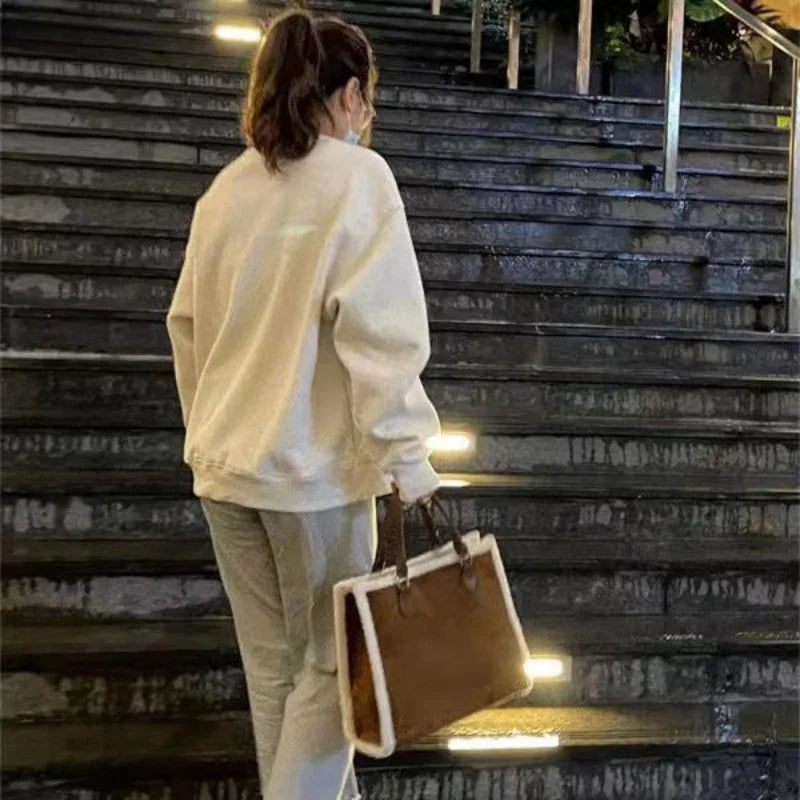 Vintage Brown Tote Handbags Women Dark Shoulder Bag