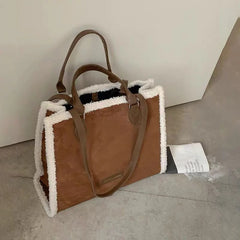 Vintage Brown Tote Handbags Women Dark Shoulder Bag