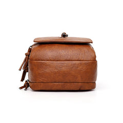 Vintage Bucket Shoulder Bags Crossbody Female PU Leather Small Handbag Purse