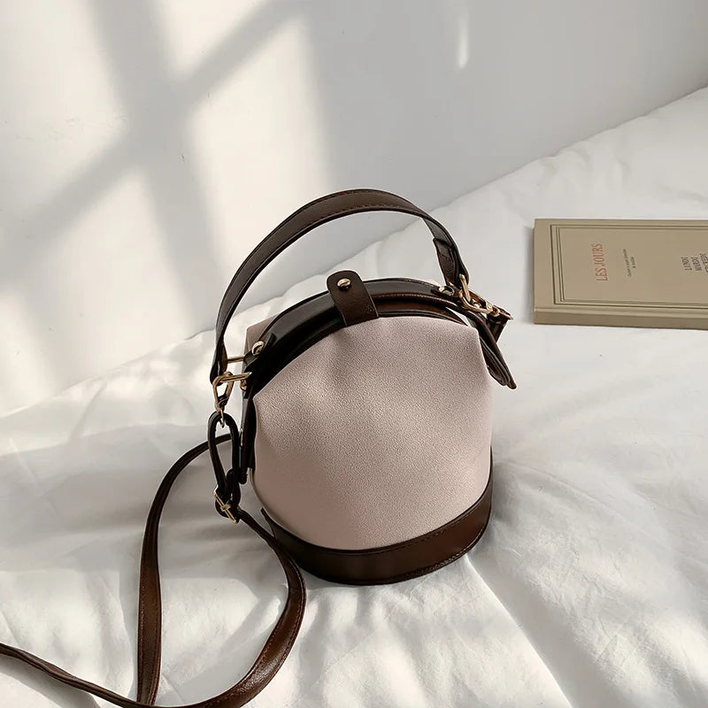 Vintage Buckets Shoulder Bags Women Ins Cross Body Autumn High Street
