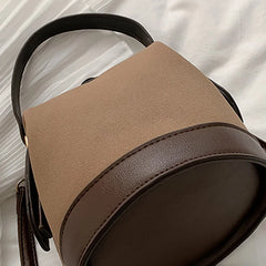 Vintage Buckets Shoulder Bags Women Ins Cross Body Autumn High Street
