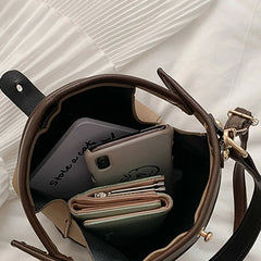 Vintage Buckets Shoulder Bags Women Ins Cross Body Autumn High Street
