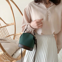 Vintage Buckets Shoulder Bags Women Ins Cross Body Autumn High Street