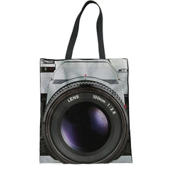Vintage Camera 3D Printing Women Summer Beach Bags Ladies Linen Tote Bags