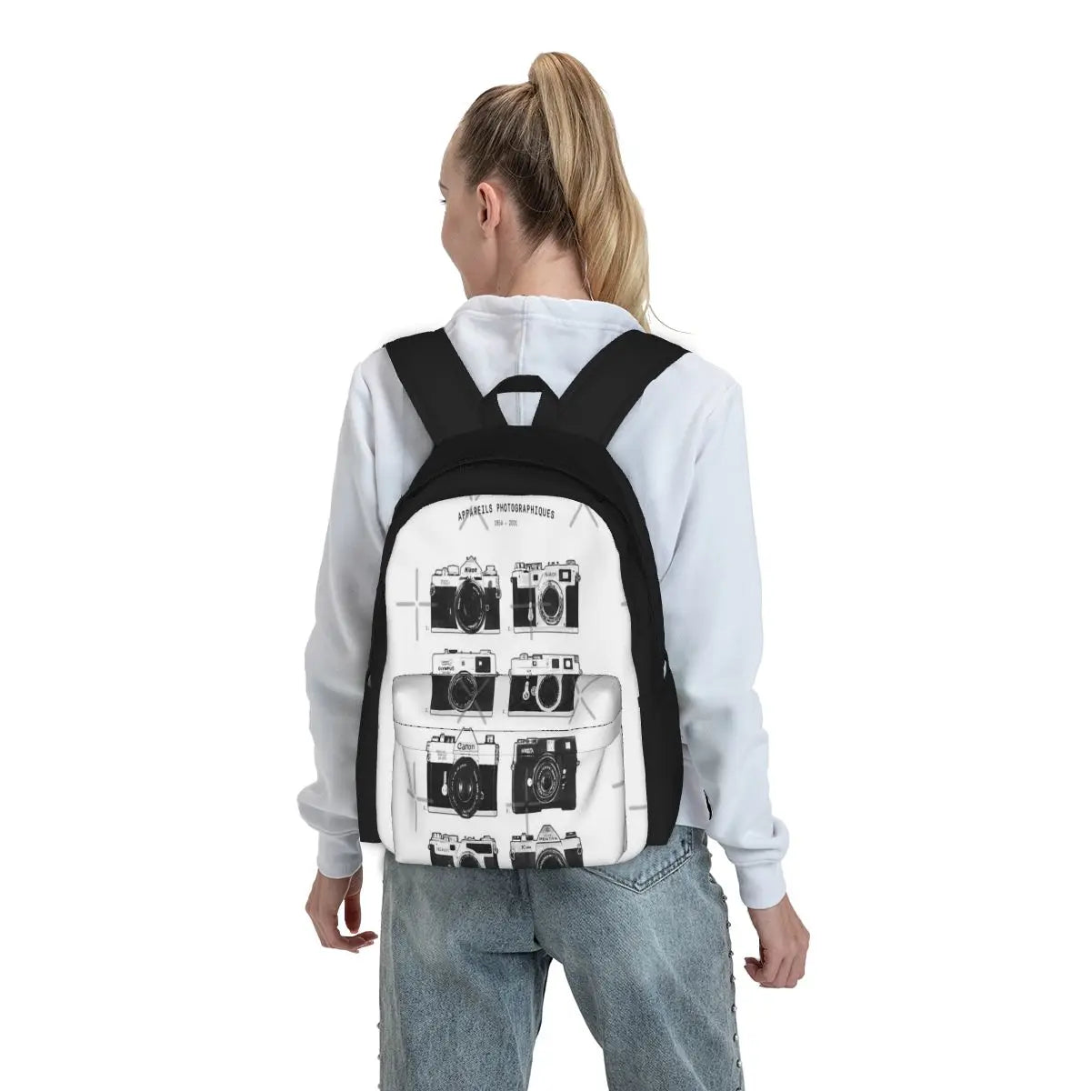 Vintage Cameras Collection Backpacks Men's Backpacks Bags For Women