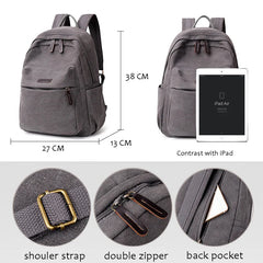 Vintage Canvas Backpacks Men Laptop Shoulder Bags Travel Students Casual Hiking