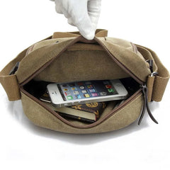 Vintage Canvas Men's Women Crossbody Bag Shoulder Messenger Bags Handbag