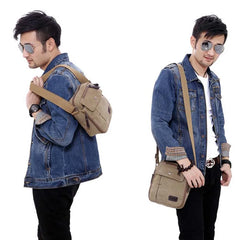 Vintage Canvas Men's Women Crossbody Bag Shoulder Messenger Bags Handbag