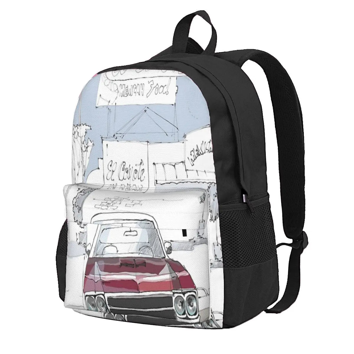 Vintage Car 90 Backpacks Men's Backpacks Bags For Women