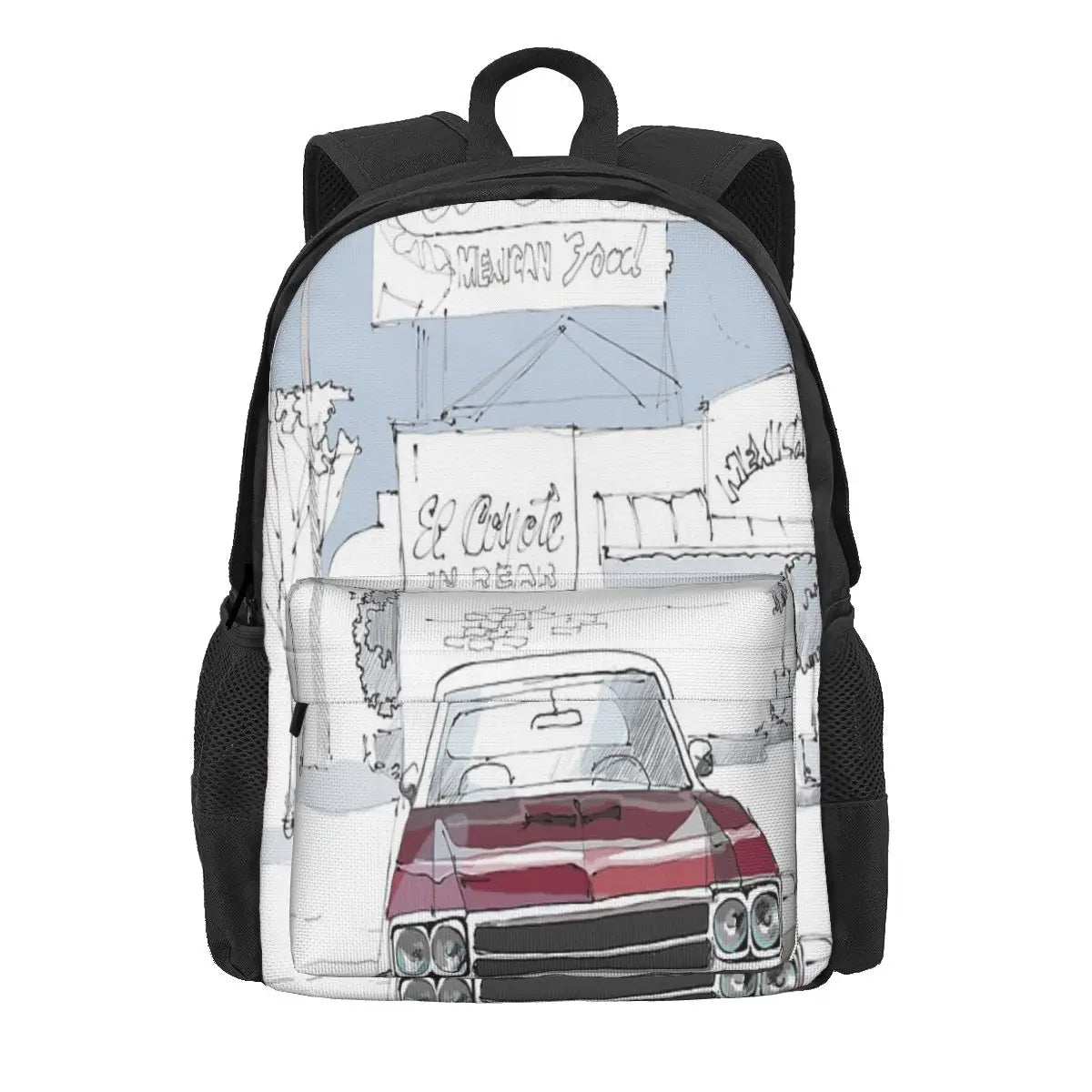 Vintage Car 90 Backpacks Men's Backpacks Bags For Women