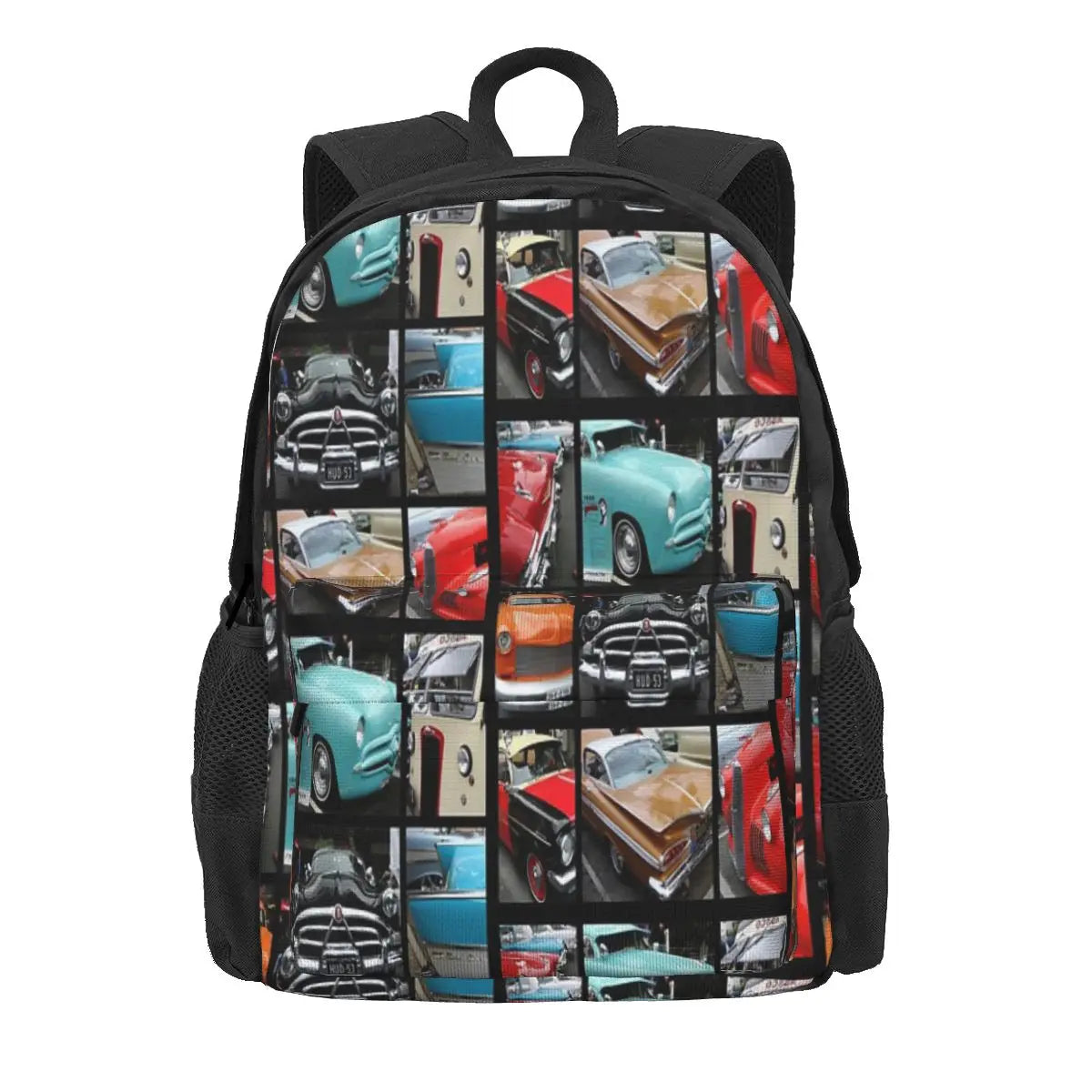 Vintage Car Collage Backpacks Men's Backpacks Bags For Women