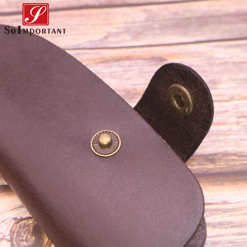 Vintage Car Key Wallets Leather Housekeepers Women Men Auto Cover Key Bag Pouch