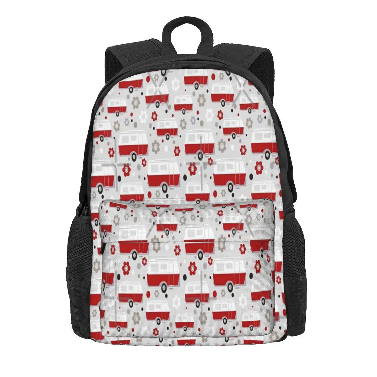 Vintage Caravan Red/Grey Backpacks Men's/Women's Bags