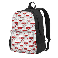 Vintage Caravan Red/Grey Backpacks Men's/Women's Bags