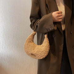 Vintage Cashmere Hobos Shoulder Crossbody Bags Women Handbags