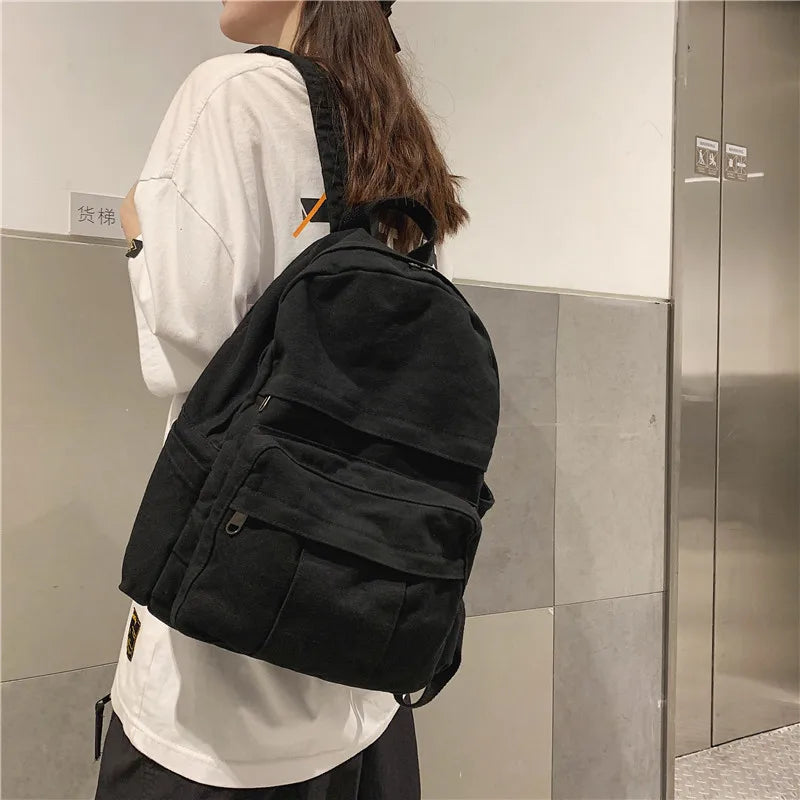 Vintage Casual Women Travel Backpack - High Capacity