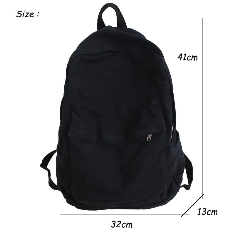 Vintage Casual Backpack Women Travel Bag Solid Women's Backpack