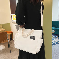 Vintage Casual Shoulder Bags for Women Canvas Large Capacity Handbag Tote