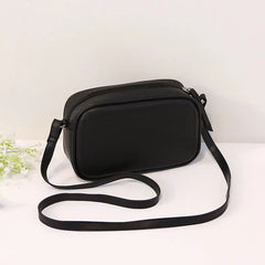 Vintage Casual Small Square Bags For Women Solid PU Leather Totes Handbags Lady