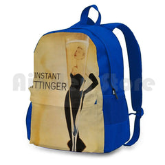 Vintage Champagne Poster Outdoor Hiking Backpack