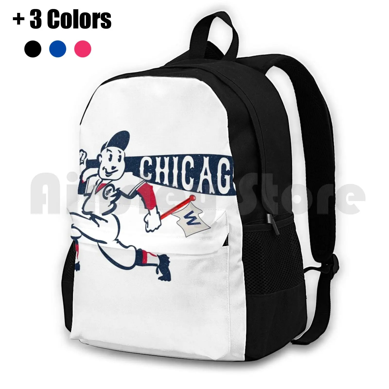 Vintage Chicago Baseball-Distressed Outdoor Hiking Backpack