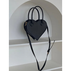 Vintage Girls Love Heart Handbags Retro Female Small Tote Purse Messenger Bags