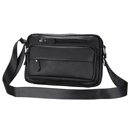 Vintage Cow Leather Messenger Bag Business Handbag