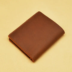 Vintage Cow Leather Men Wallets Short Wallet No Zipper Money Bag