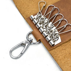 Vintage Leather Keychain Crazy Horse Key Holder