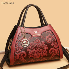 Vintage Crocodile Pattern Handbags Women Shoulder Bag Large Capacity Leather Tot