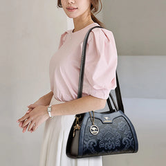 Vintage Crocodile Pattern Handbags Women Shoulder Bag Large Capacity Leather Tot