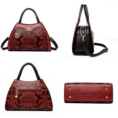 Vintage Crocodile Pattern Handbags Women Shoulder Bag Large Capacity Leather Tot