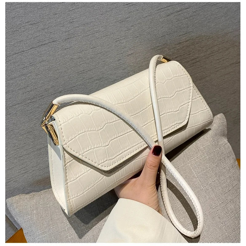 Vintage Crocodile Pattern Ladies Handbag PU Leather Women Shoulder Bag