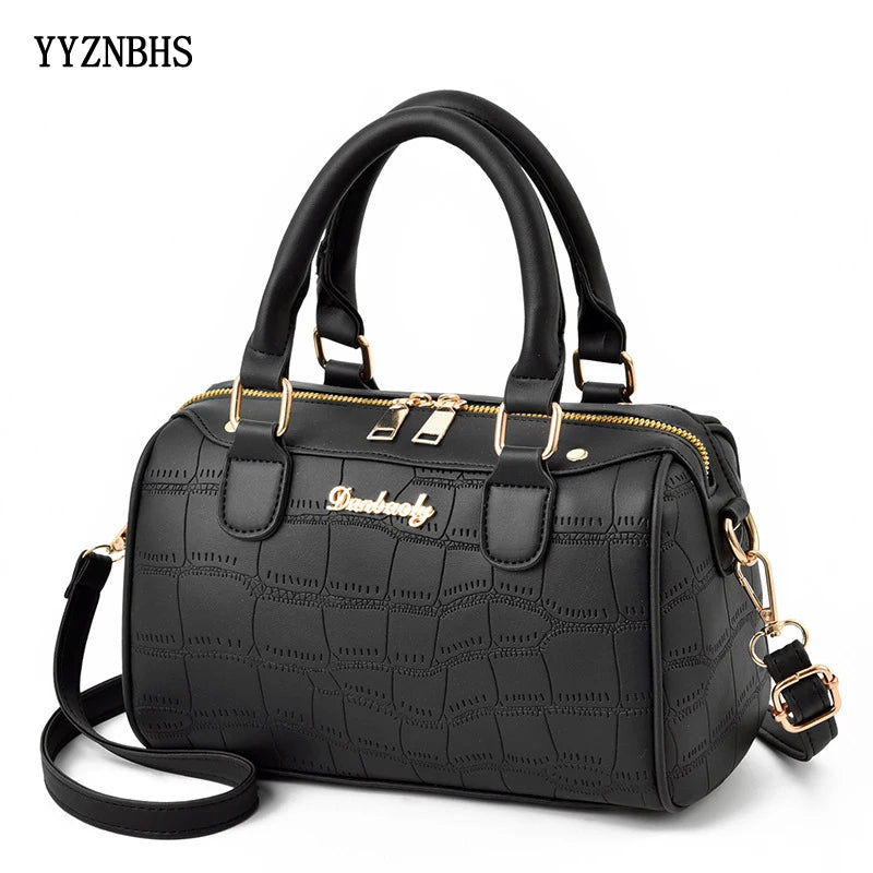Vintage Crocodile Pattern PU Leather Handbag Women Shoulder Bag