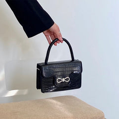 Vintage Crocodile Pattern Mini Crossbody Bag for Women