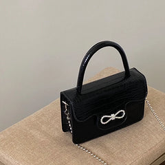 Vintage Crocodile Pattern Mini Crossbody Bag for Women