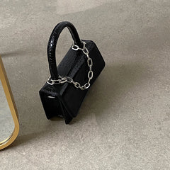 Vintage Crocodile Print Women Chain Crossbody Bag PU Leather Ladies